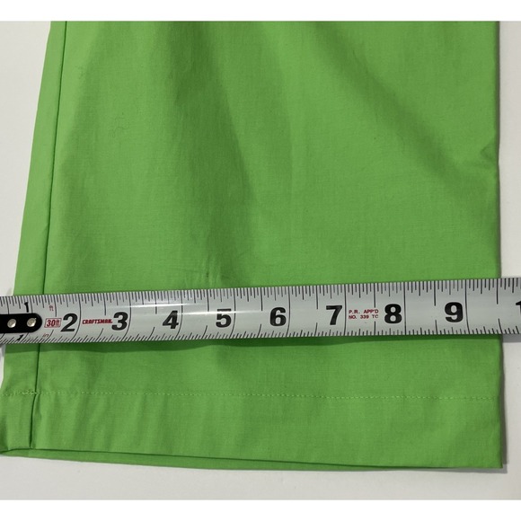 Lauren Ralph Lauren Parrotc FB Lime Green Capri Pants 8 - Picture 9 of 12